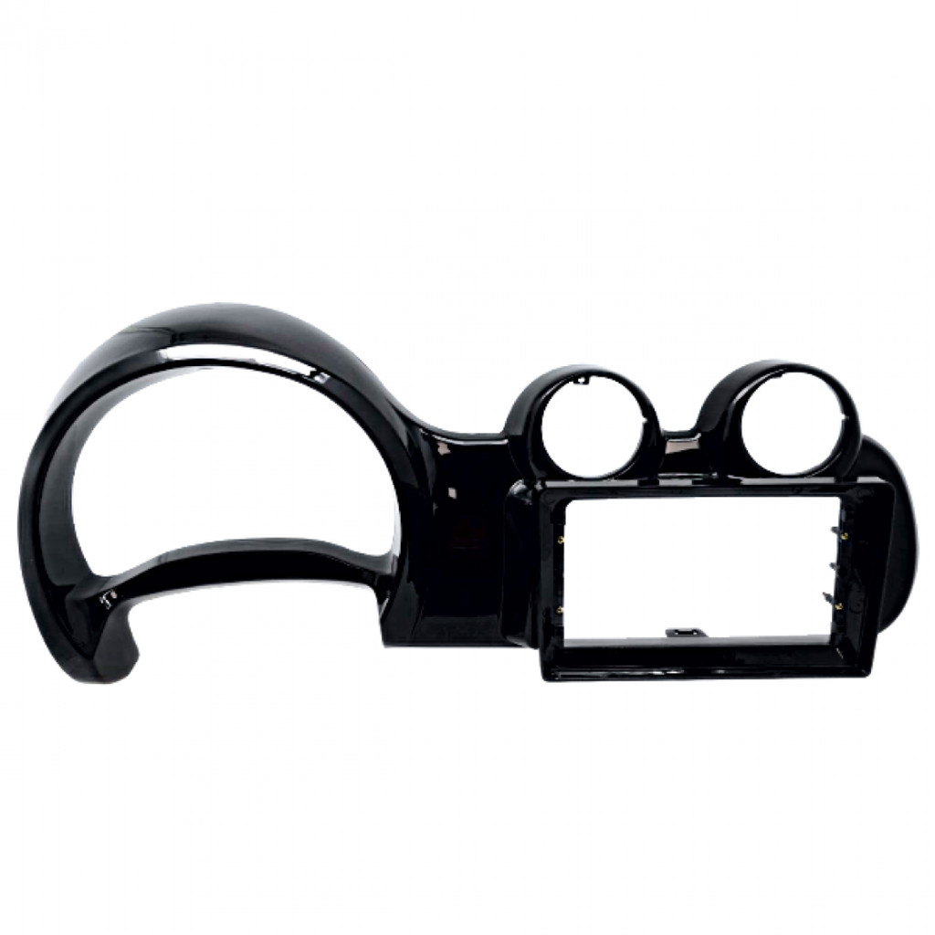 Moldura 9" Flutuante Fiat Uno Vivace 10/16, Fiorino G3 14/21 - Black Piano em Oferta na Shopee