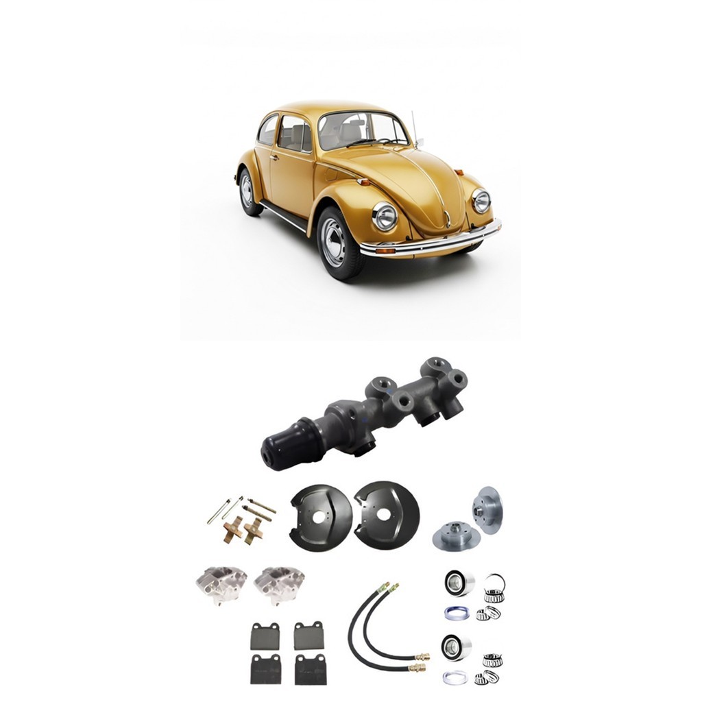 Kit Freio Disco Pivôs + Cilindro+ Pinças Vw Fusca