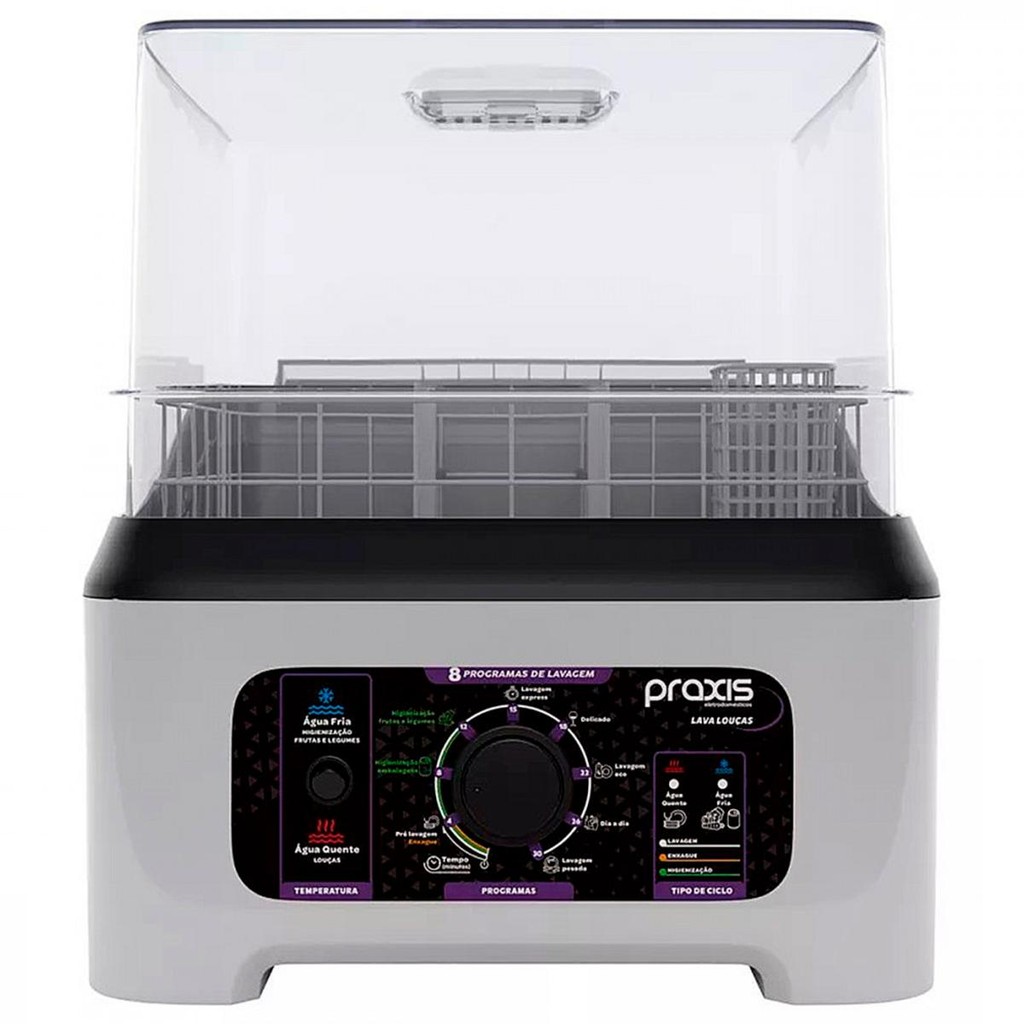 Lava Louças Praxis Portátil LLPP Semi-Automática 220V Branca em Oferta na Shopee