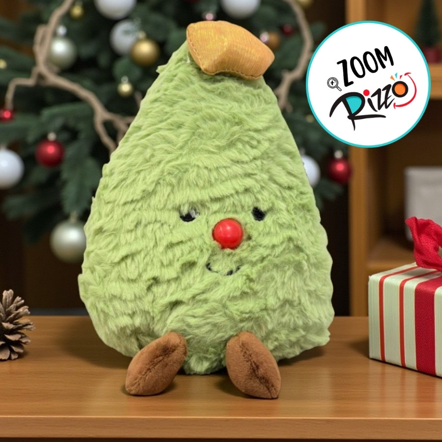 Árvore de Natal de Pelúcia - Verde Claro - 15x21x10cm - 1 unidade - Rizzo em Oferta na Shopee