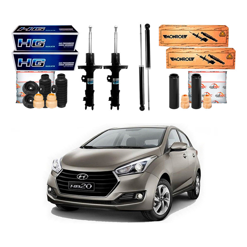 Kit Amortecedor Dianteiro Traseiro Hb20 1.0 1.6 2016 A 2019 em Oferta na Shopee