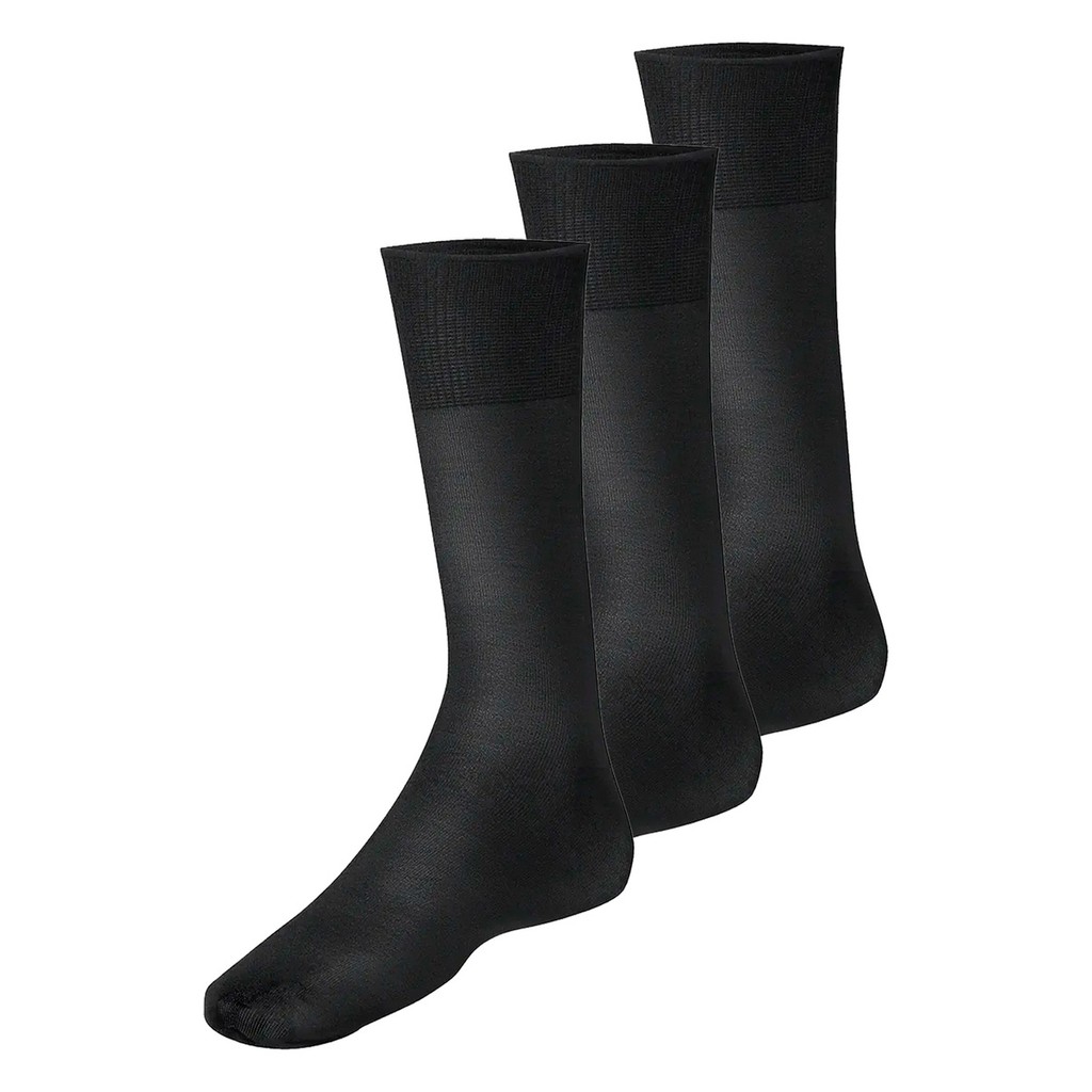 Kit com 3 Pares de Meias Social Meianyl 6002-001 em Oferta na Shopee