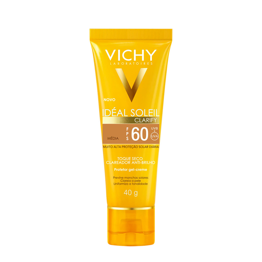 Vichy Idéal Soleil Clarify FPS60 Cor Média - Protetor Solar com Cor 40g