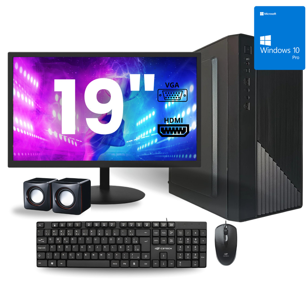 Pc Completo I5 Quarta Geracao 8 Gb Ddr3 Nvme 256 Gb Monitor 19 W10