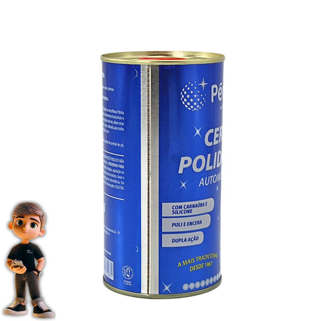 Cera Polidora Automotiva Com Silicone Carnaúba Pérola 500ml — imagem 2 de 2