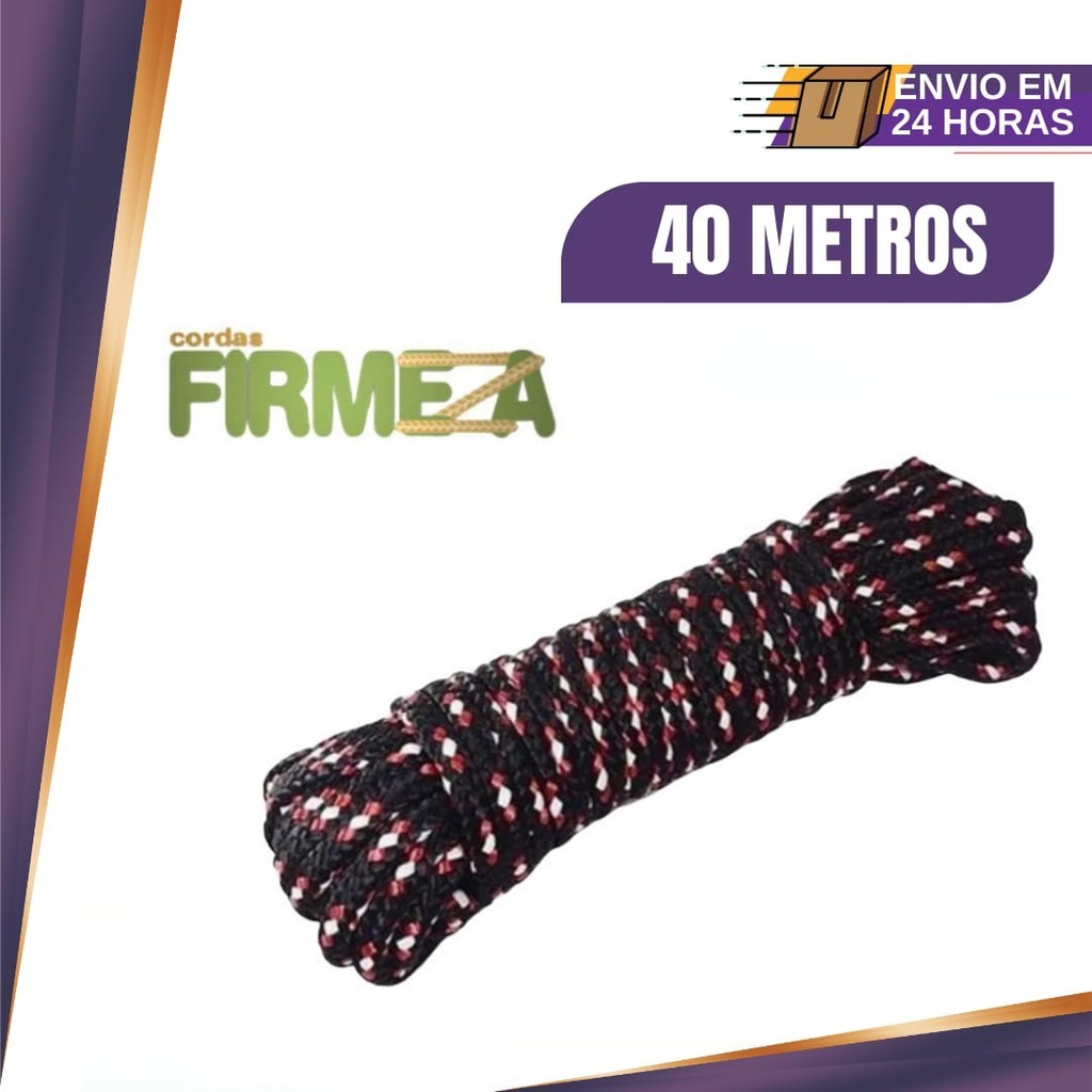 40 Metros Corda para Carga de Caminhão Balanço Cobertura Pintura Construção Serviços Gerais  - 8mm