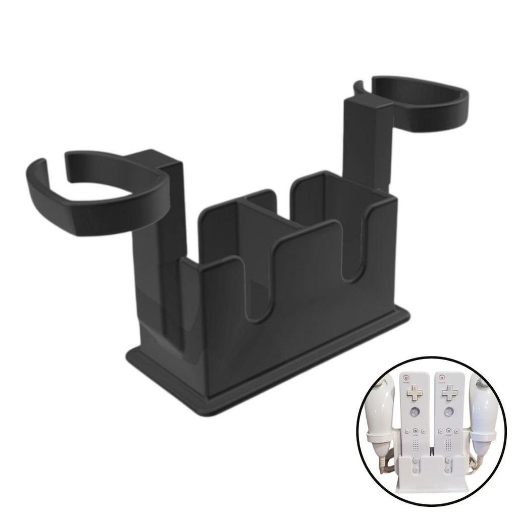 Suporte Base Para 2 Controles Wii Remote e Nunchuk