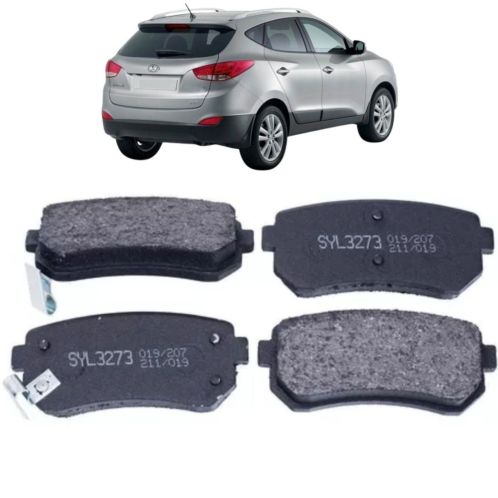 Pastilha De Freio Traseira I30 2009 A 2012 / Ix35 2010 A 2020 / Sonata 2011 A 2015 / Tucson 2010 A 2019 / T6 2014 A 2018