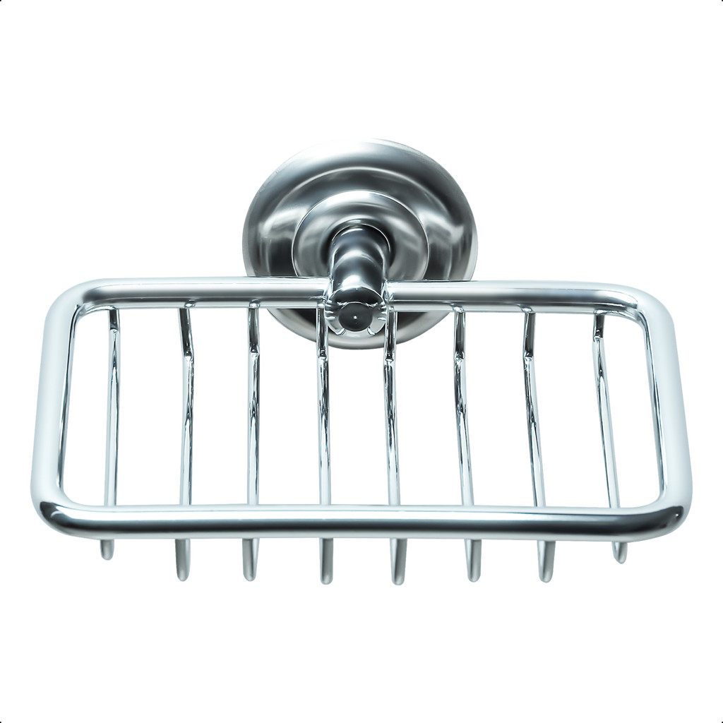 Saboneteira Aramada Aço Cromado Linha Classic FJM | Porta Sabonete Parede Banheiro Resistente e Elegante em Oferta na Shopee