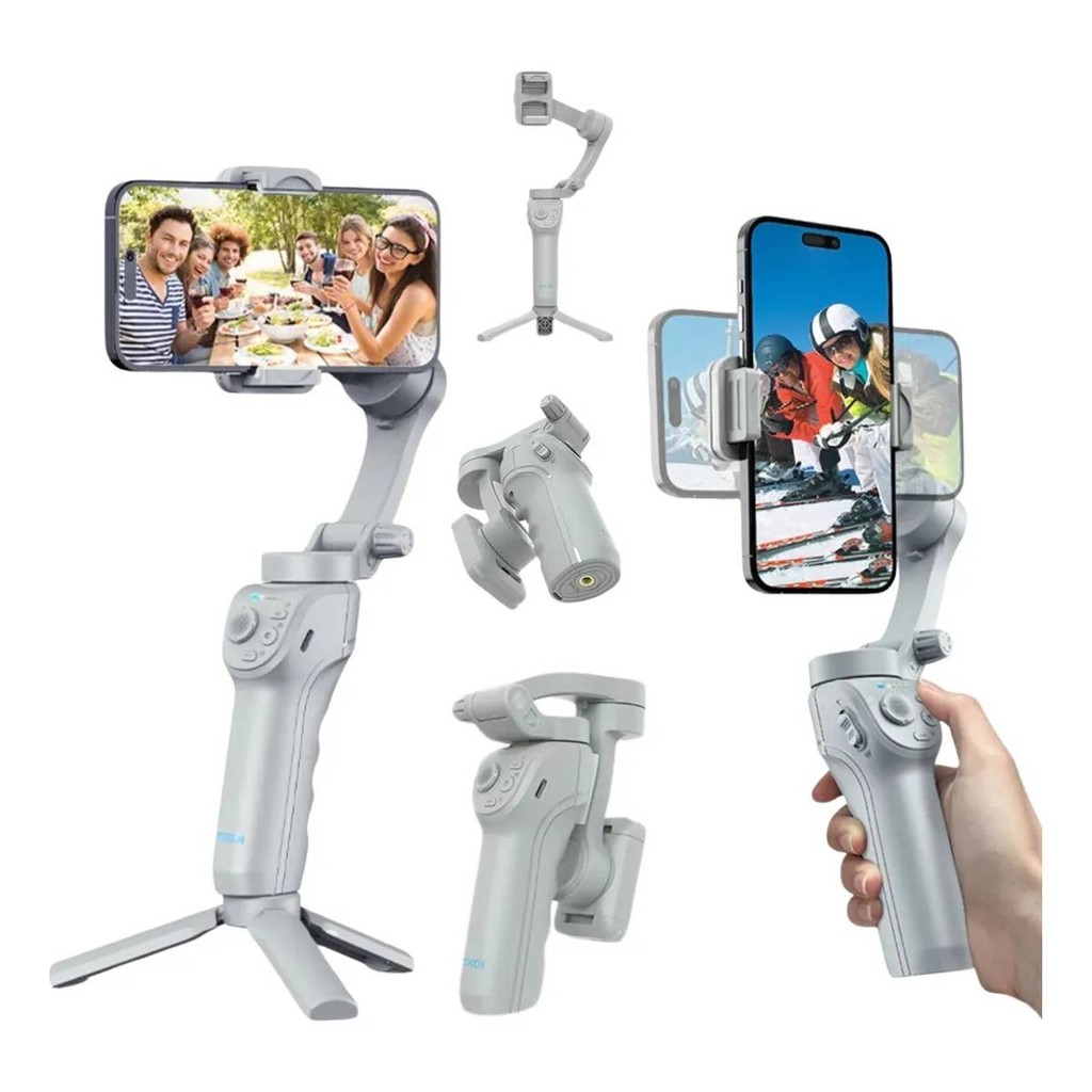 Estabilizador De Imagem Celular Gimbal 3 Eixos Cinza