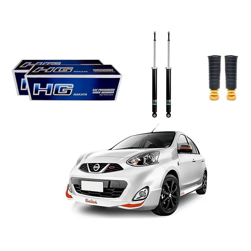 Kit Amortecedor Traseiro, March Rio 1.0 1.6 2013 A 2016