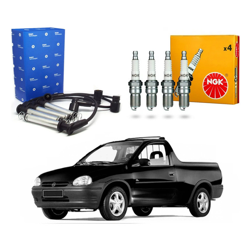 Kit Vela Ngk Cabo, Corsa Pick Up 1.6 8v 1997 A 2003