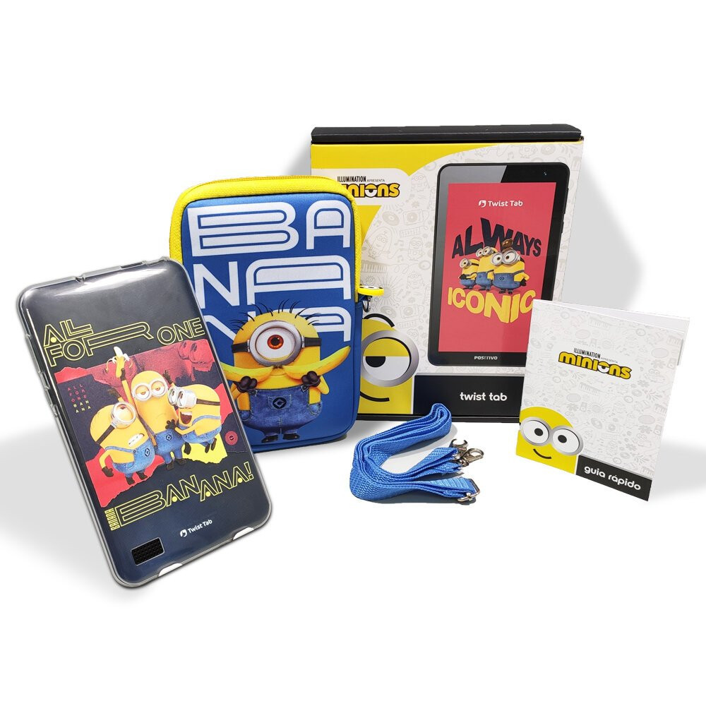 Tablet T780MF Twist Tab Minions com Capa 7 Polegadas 64GB Quad-Core Positivo em Oferta na Shopee