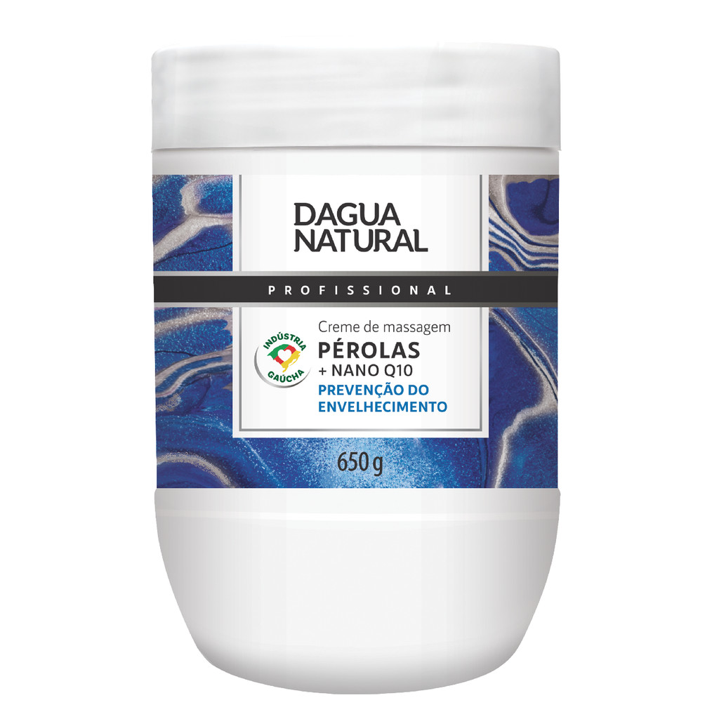Creme de Massagem Corporal Pérolas + Nano Q10 650g Dagua Natural Ultra Hidratação Antienvelhecimento