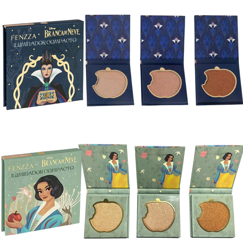 Iluminador Compacto Linha Branca de Neve Rainha Má Disney By Fenzza Lançamento 4.8g