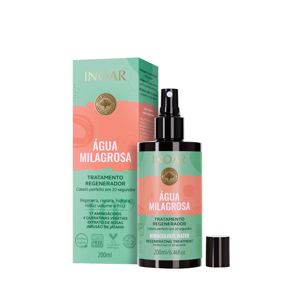 Spray Tratamento Inoar Regenerador Água Milagrosa 200ml em Oferta na Shopee