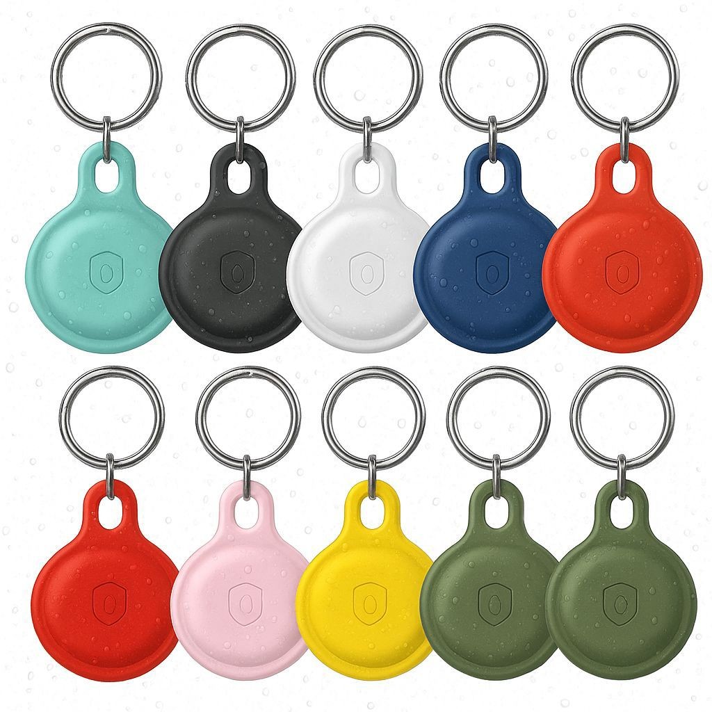 Kit 5 Capas Case Para Airtag Chaveiro A Prova D'água Capinha Silicone Cores Sortidas