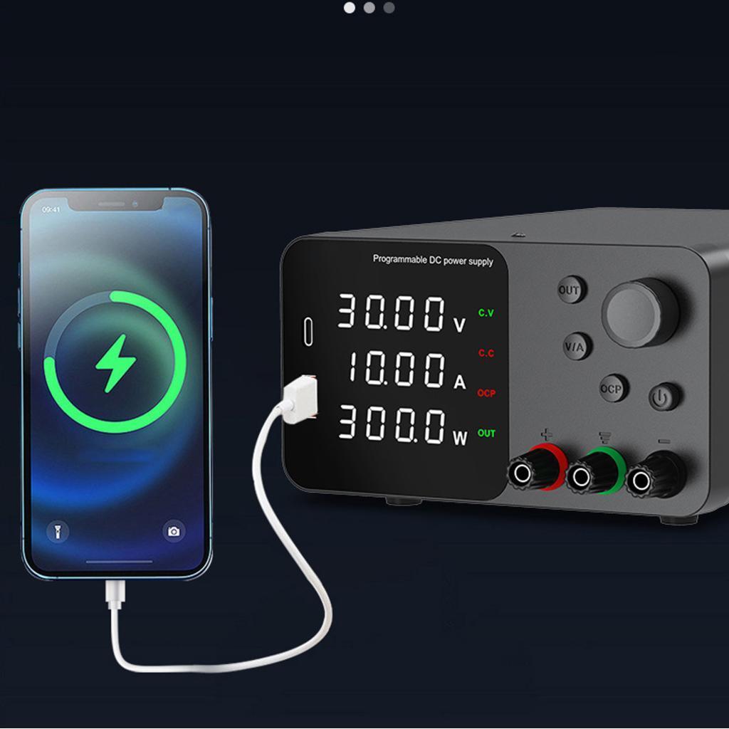 Fonte De Alimentação DC Variável Av Switching Controle Inteligente Ajustável 0-30V Regulado Com Alarme De Campainha De C
