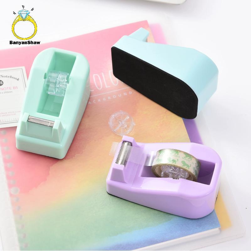 [BANY] Dispensador de Fita Pequena Colorida Macaron , Base Estável Ponderada E Afiada Para Escritório , Escola , Casa , 