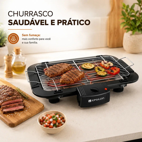 Imagem Churrasqueira Elétrica De Mesa Grelha Removível Eps-3091