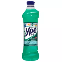 Desinfetante Ypê Bak Turquesa 500ml Embalagem com 12 Unidades