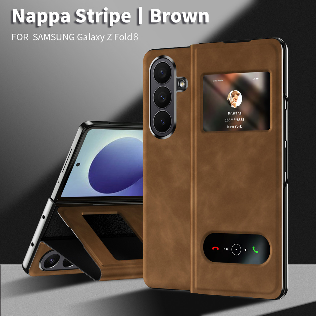 Flip Book Capa De Couro Para Samsung Galaxy Z Fold 8 Ultra 7 6 5 4 3 2 5G Fosco Carteira Suporte Proteção Com Slot Canet