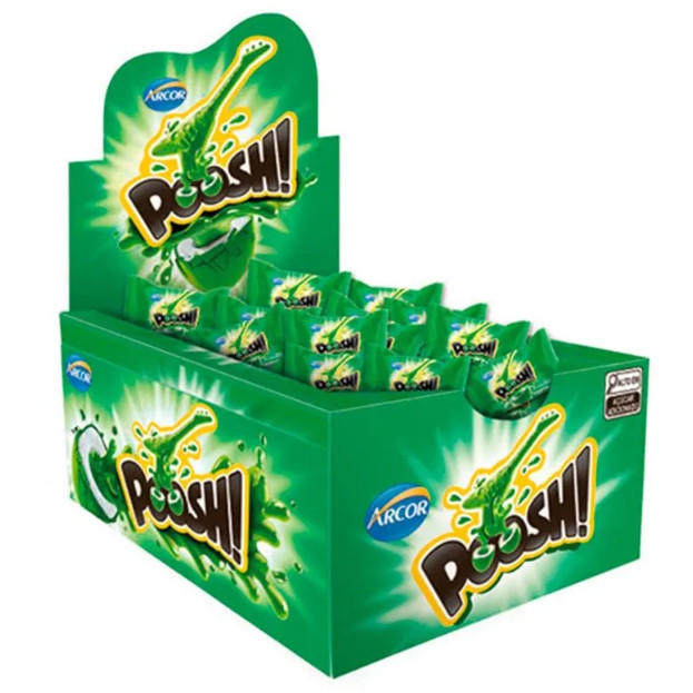Chiclete Poosh Hortelã Com 40 Unidades De 5g