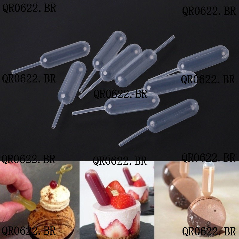 50Pcs Plastic Squeeze 4ml Transfer Dropper Pipetas Descartáveis Para Cupcake