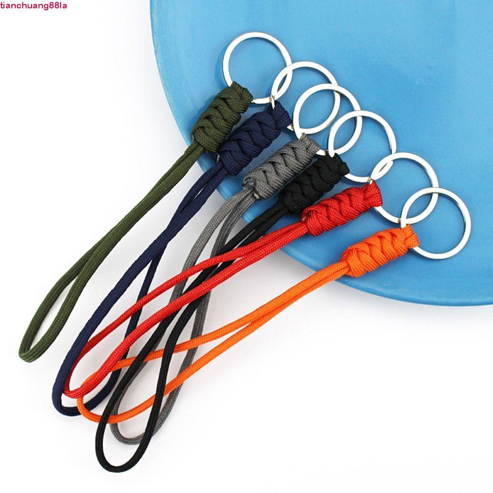 TIANCHUANG Tecido Paracord Chaveiro 20/46cm Emergência Anti-Perdido Corda Ferramenta Ao Ar Livre Cabo De Pára-Quedas Pen