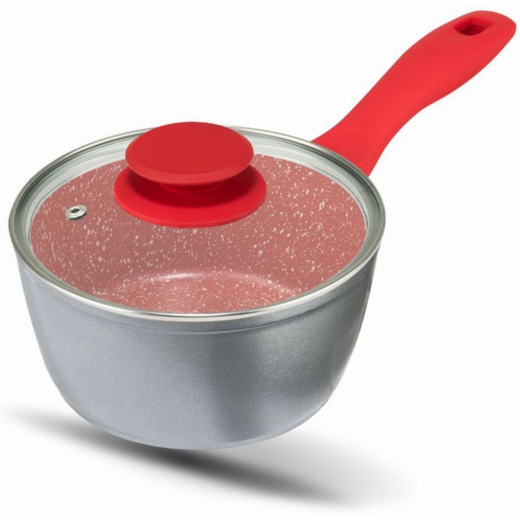 Panela Philco 1,4L Tampa Vidro Redstone PPH160APR Antiaderente 16cm Alumínio Para Fogão Indução