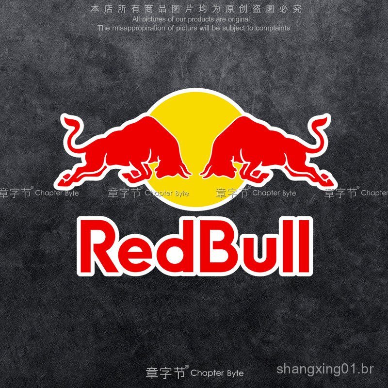 Adesivo Decorativo Refletivo com Logo do Patrocinador Red Bull, Adesivo para Cobrir Arranhões, Adesivo para Carro Modifi