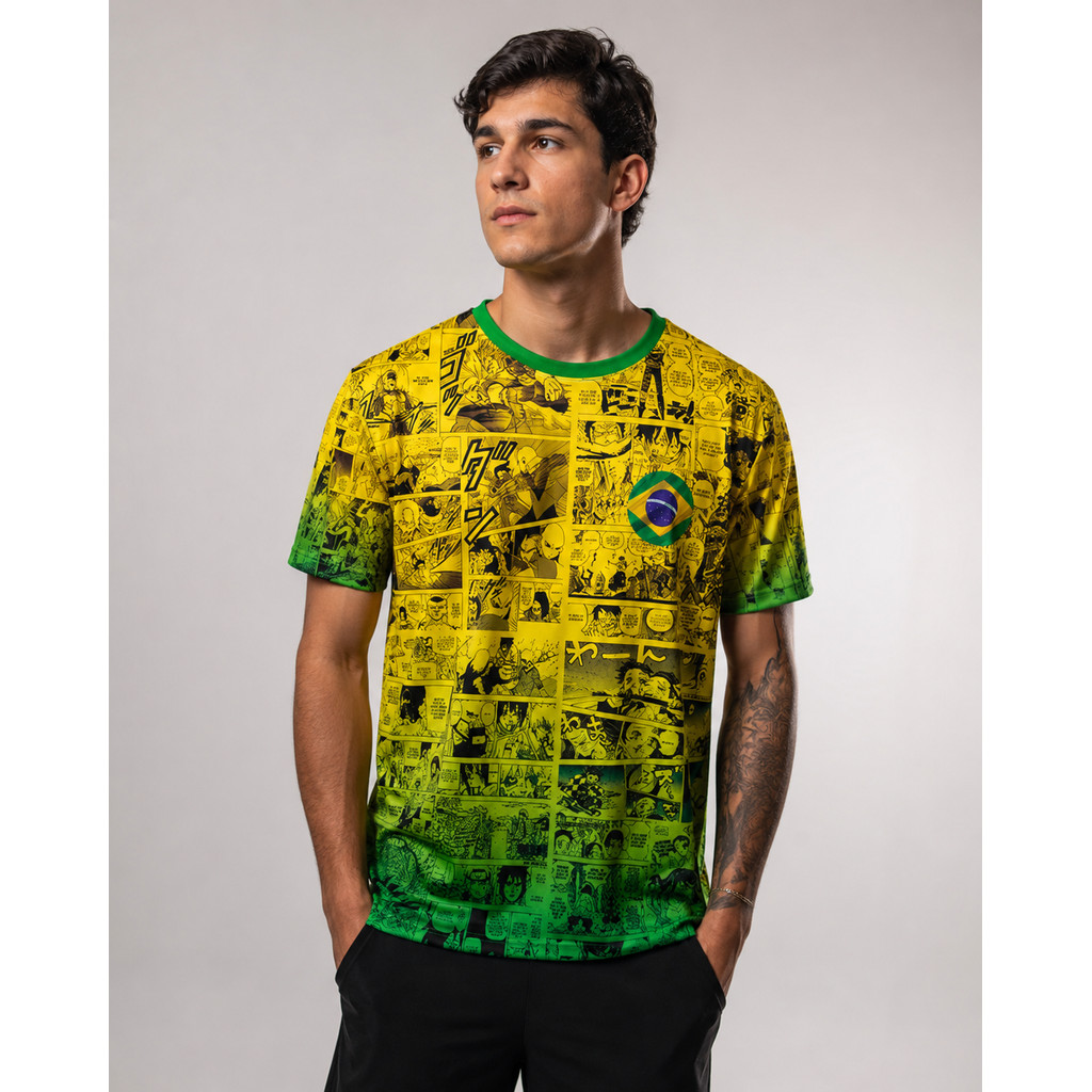 Blusa Camisa Brasil Seleção Brasileira Animes Mangá Otaku G2622