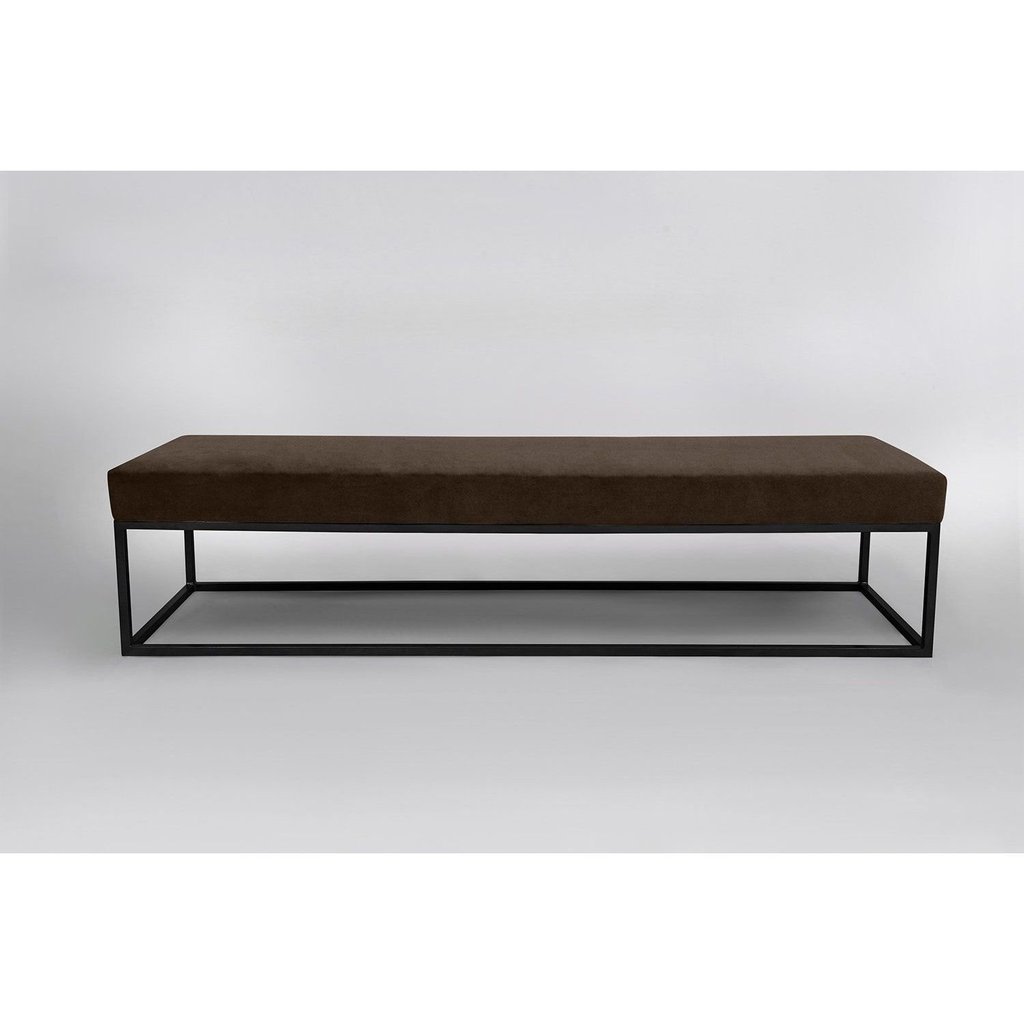Puff para Sala de Estar Giulia 160 Cm Marrom Marrrom Marrom