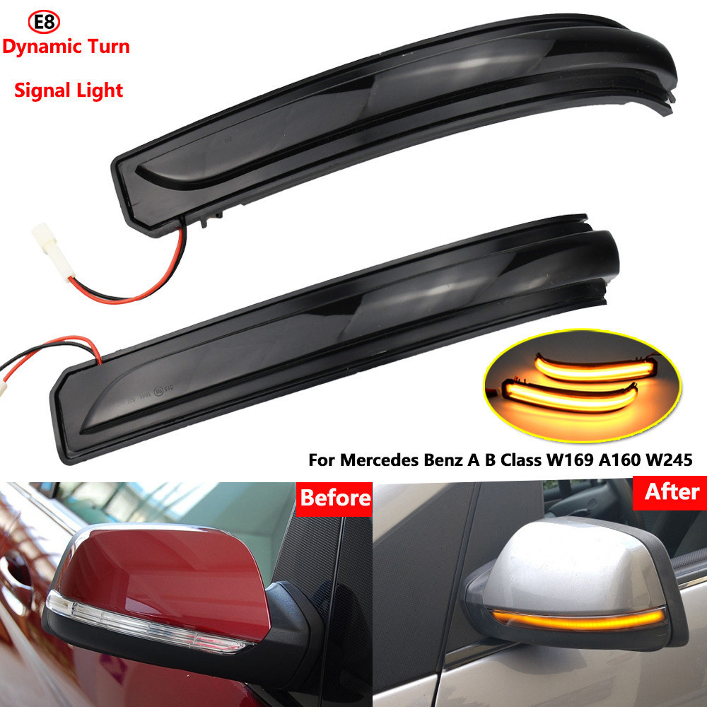 Adequado para Mercedes-Benz Benz Classe A W169/B-Class W245 Espelho retrovisor Espelho retrovisor Luz de sinalização LED