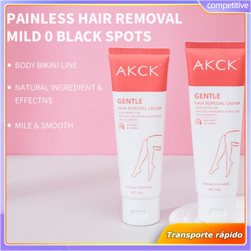 Creme Depilatório AKCK, Creme Anti-pelos, Mousse Depilatória Não Irritante, Depilação Suave E Reparadora, Creme