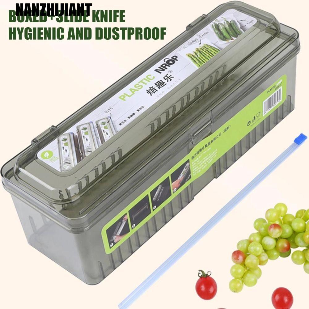 Dispensador De Envoltório De Alimentos NANZHIJIANT , Cortador De Filme Plástico Reutilizável Com Suporte De Folha , Cort