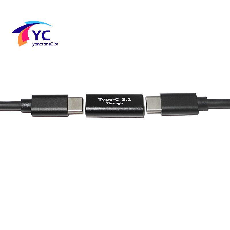 YCBR USB C Fêmea Para Adaptador 3.1 Acoplador Conectar Dois Cabos Tipo Telefone Tablet E Conector De Extensão .