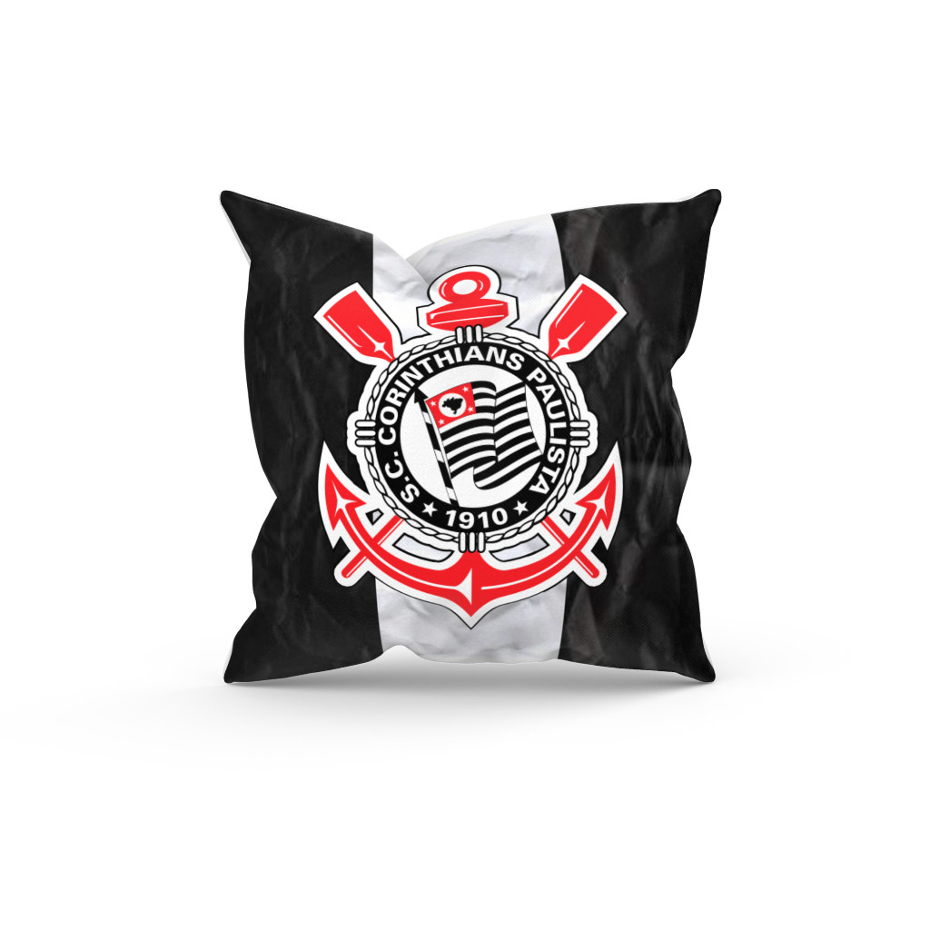 Corinthians Almofada Decorativa Enchimento em Micro Fibra 100% Siliconada - Antialérgica (Bem Fofinha)