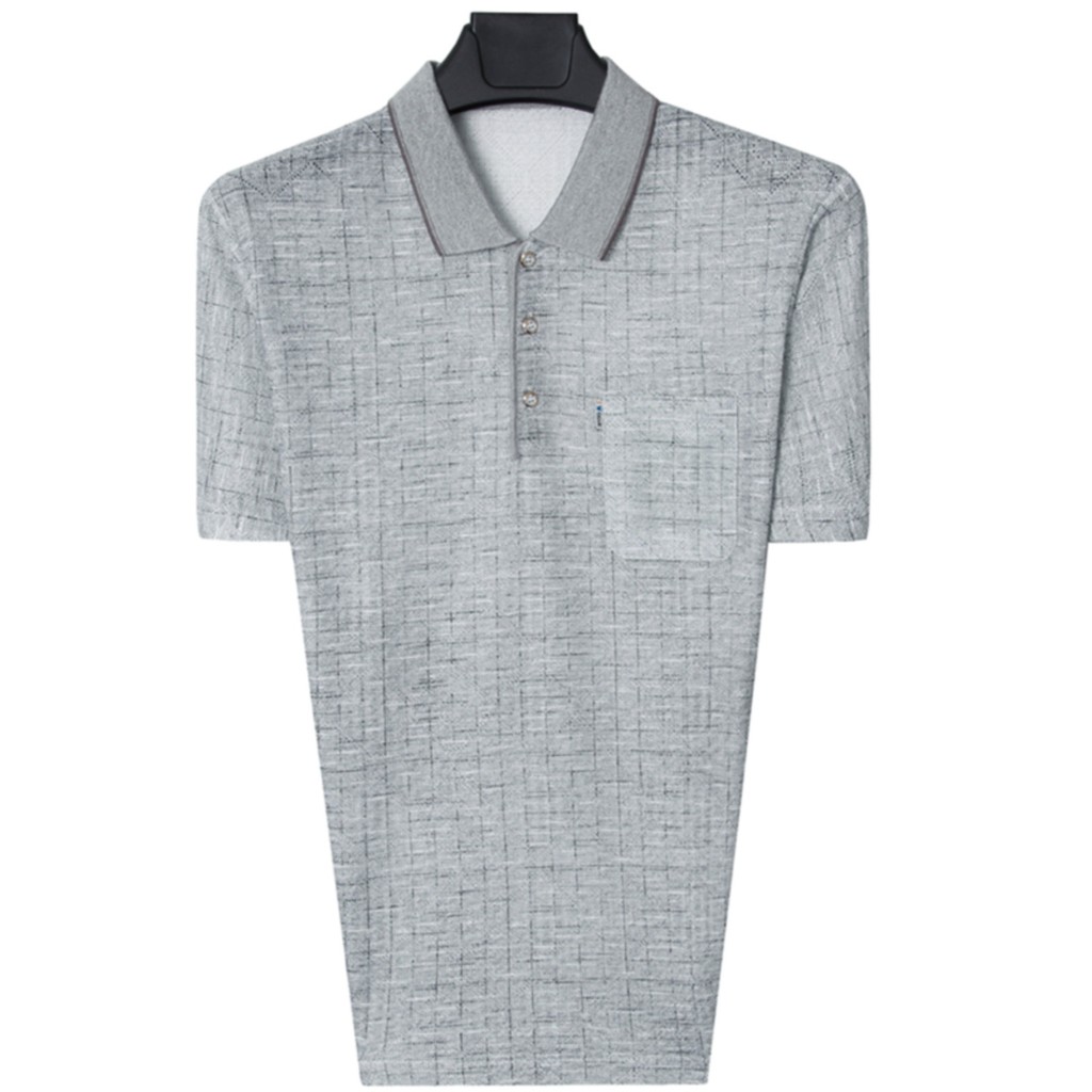Verão novo estilo pai camiseta de manga curta de meia-idade roupas de verão masculinas de meia-idade roupas masculinas i
