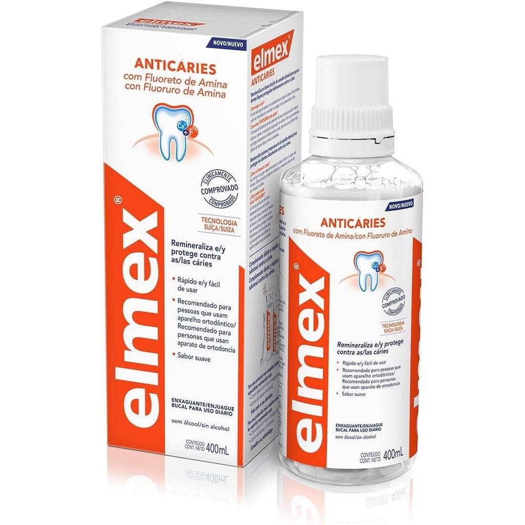 Enxaguante Bucal Elmex Anticáries Sem Álcool Com 400ml
