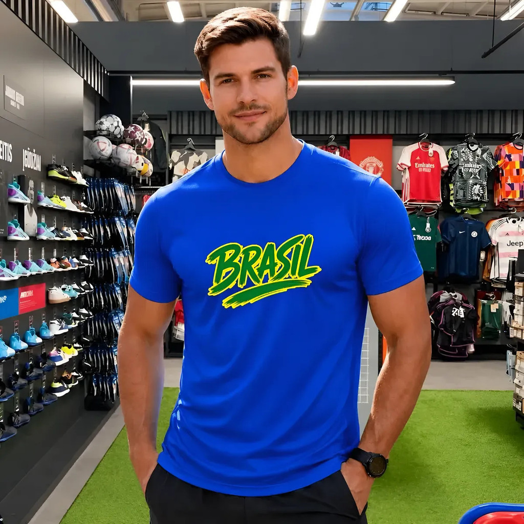 Camiseta Dry Fit Camisa Do Brasil Copa Do Mundo Futebol