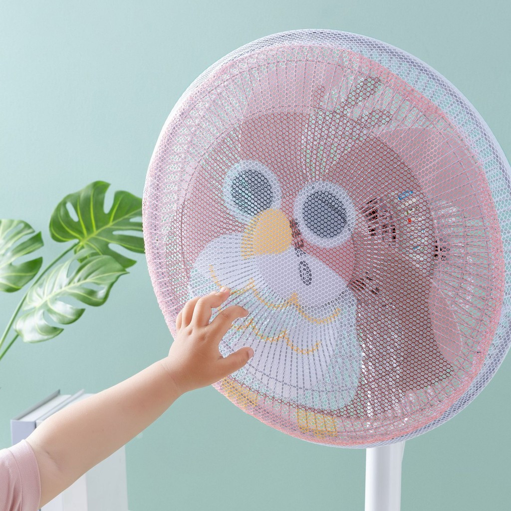 Capa Universal para Ventilador com Desenhos Animados, Capa Protetora contra Poeira para Crianças, Capa de Malha para Beb