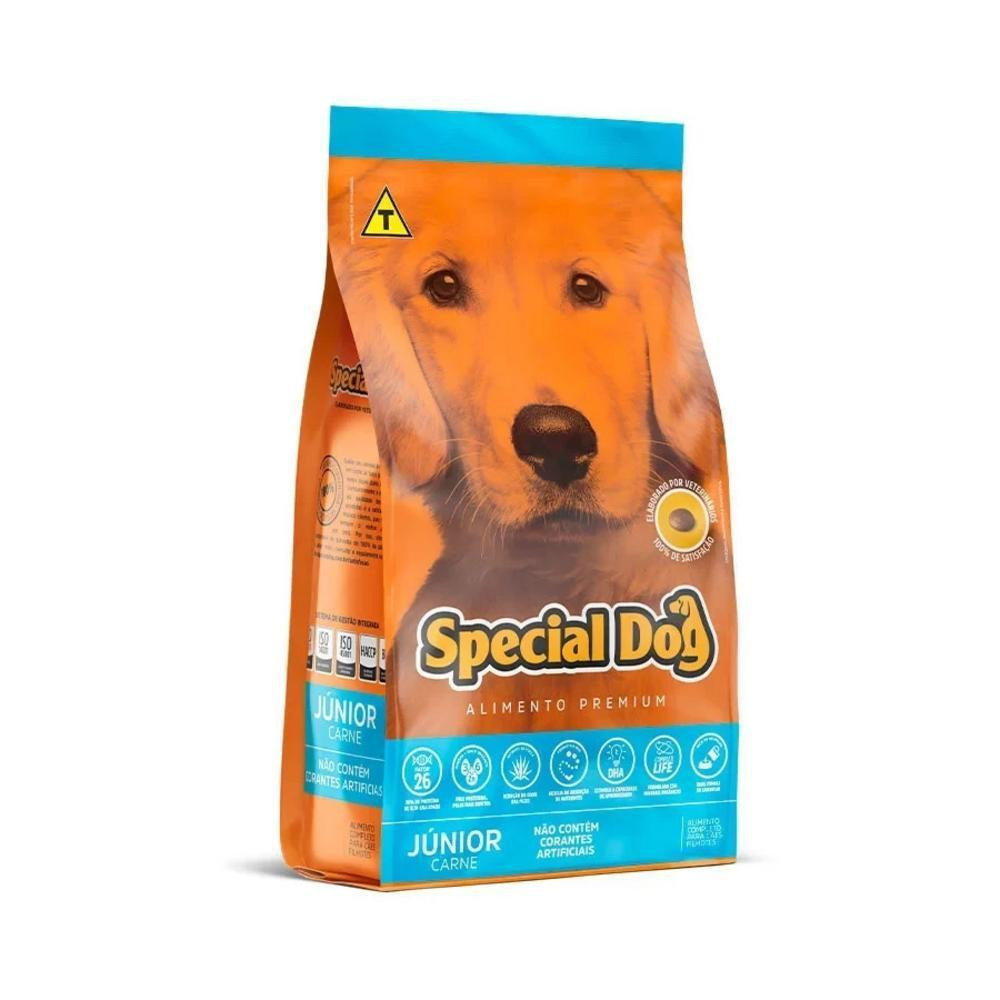 Ração Seca Júnior Carne para Cães Filhotes 20Kg Special Dog