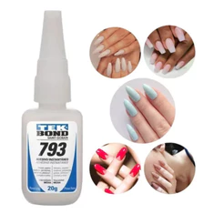 Cola Instantânea Tek Bond 793 20g Unha Para Postiça/Fibra e Pedrarias Bico Fino / Fácil Aplicação