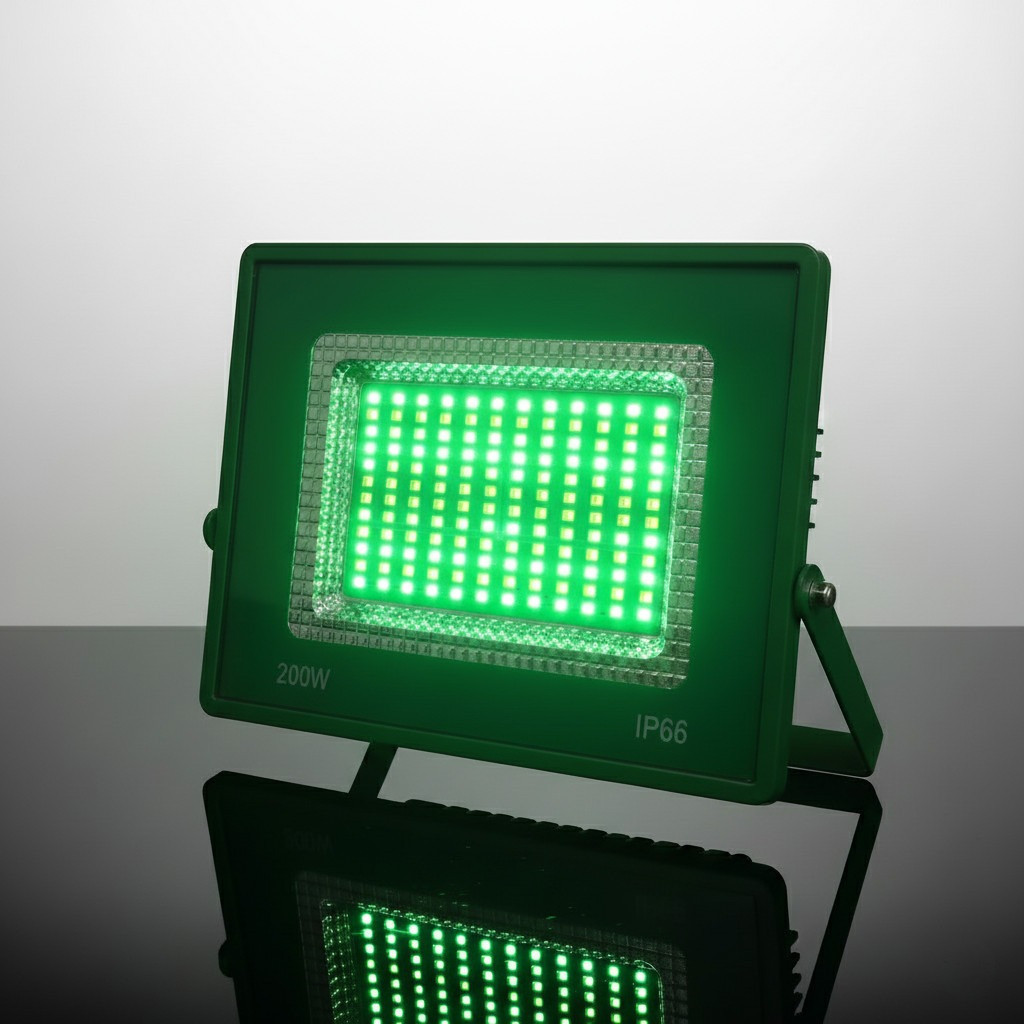 Refletor LED Verde 200W IP66 Iluminação Decorativa Potente Jardim Casa Decoração Iluminação Monumentos Festas Eventos