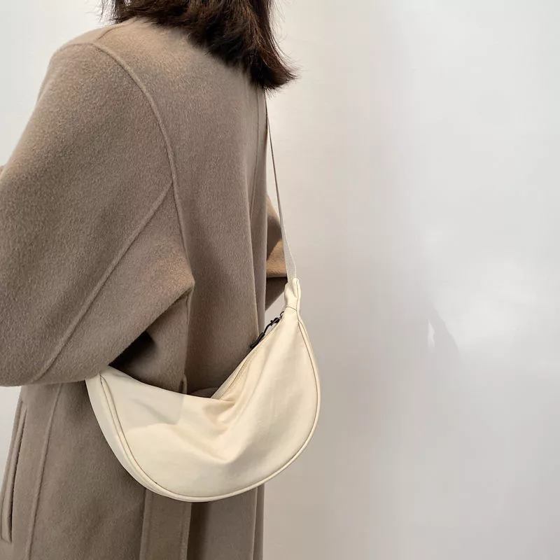Bolsa feminina de náilon Cross-body saco feminino na moda bolinho saco leve pequena bolsa de ombro axilas bolsa de lona
