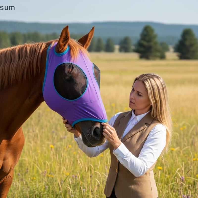 [sum] 1pc Máscara De Mosca Equina Malha Extensível Cavalo Bug Eye Anti Inseto Proteção Leve Para Atividades Ao Ar Livre