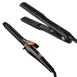 KIT TAIFF MODELADOR DE CACHOS ACURVES E PRANCHA ACTION CERAMICA