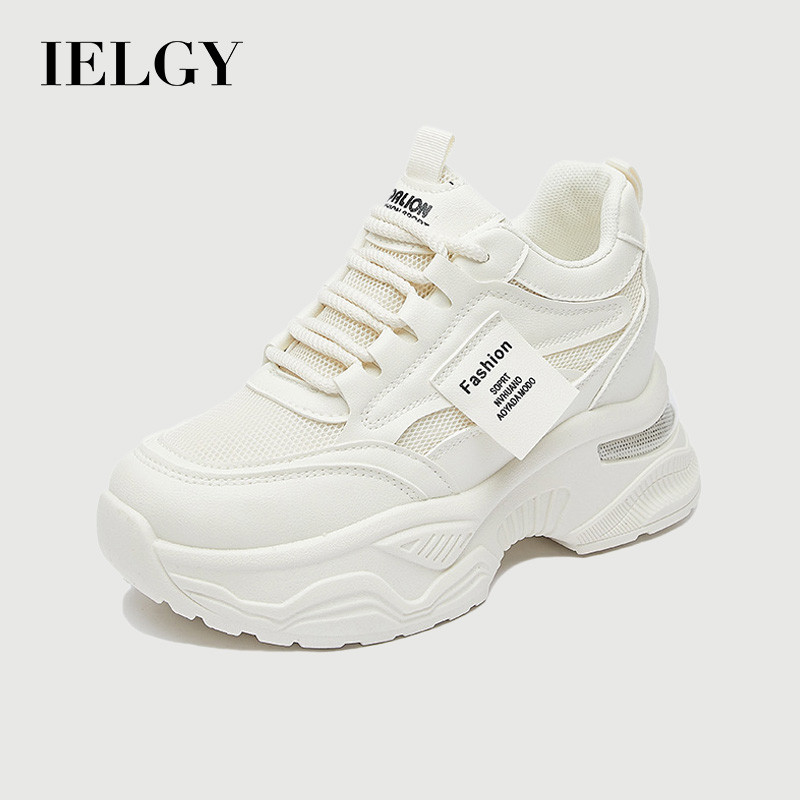 IELGY 2025 Aumento De Altura Na Versão Coreana Do Novo Pai Sapatos Femininos Outono Estudante Esportes E Lazer Plataform