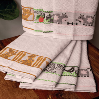 Kit 08 Panos de Copa Atoalhado 100% Algodão Gramatura 320g | 48x70cm em Oferta na Shopee